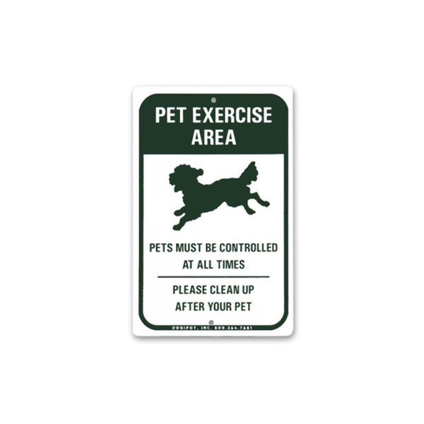 Dogipot Aluminum Pet Exercise Area Sign, Green DO87360